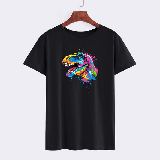 Colorful T-Rex Graphic T-Shirt for Men