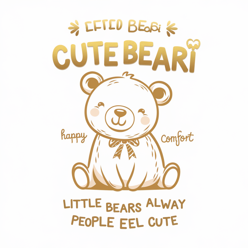 Cute Bear Graphic T-Shirt for Kids