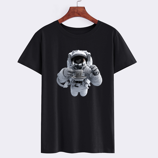 Space Astronaut Coffee Break Graphic T-Shirt