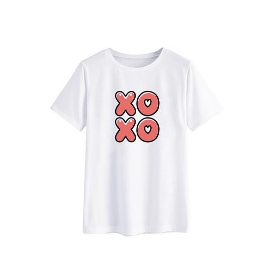 Cute XOXO Heart Graphic T-Shirt for Women