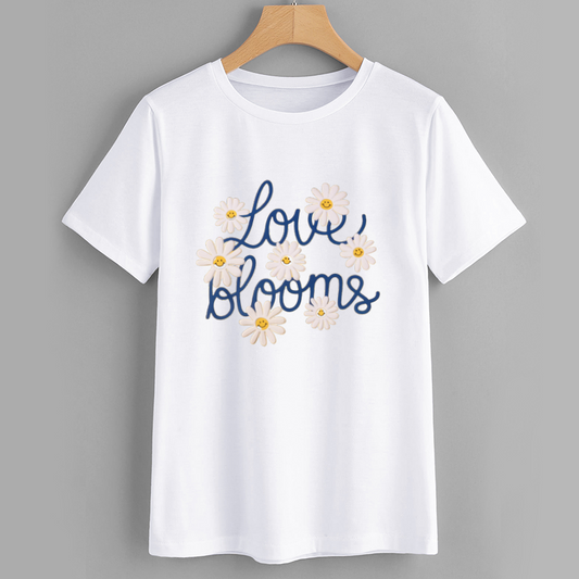 BloomJoy Daisy Love Blooms Cotton T-Shirt