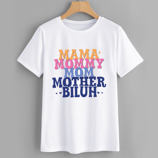 BILUH Colorful Text Cotton T-Shirt