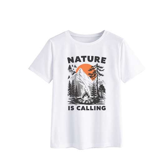 Nature Is Calling Graphic T-Shirt for Outdoor Adventures
