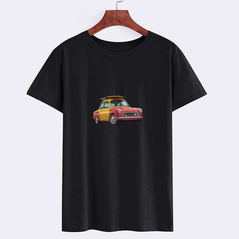 Vintage Car Graphic Tee - Retro Style Casual Shirt