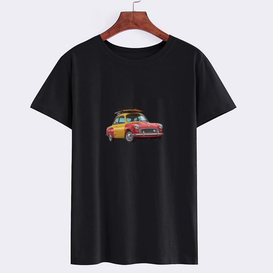 Vintage Car Graphic Tee - Retro Style Casual Shirt