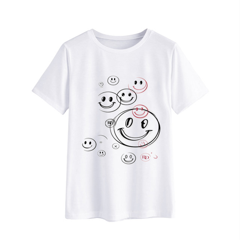 Smiley Face Graphic T-Shirt for Casual Wear