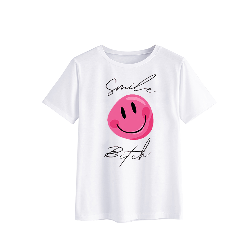 Smile Bitch Graphic T-Shirt - Fun Casual Tee for Everyday Wear
