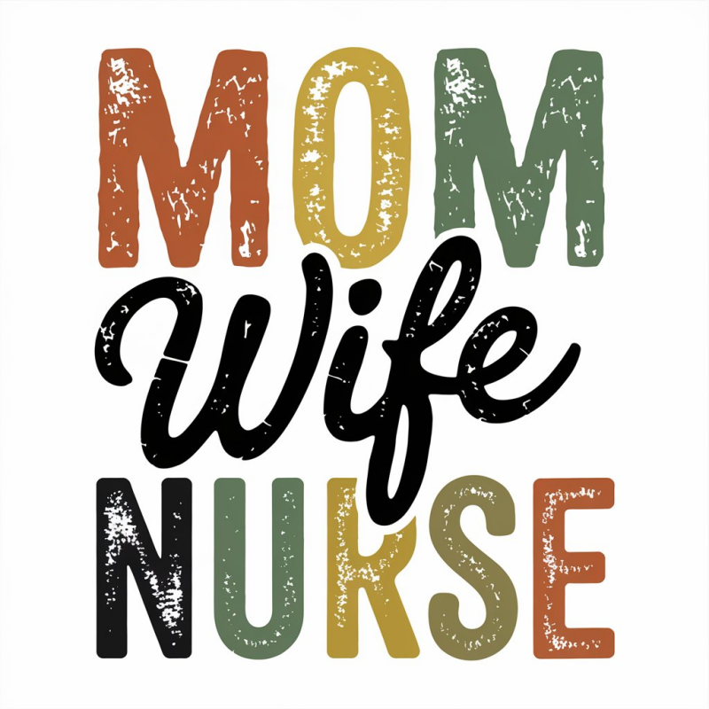Mom Wife Nurse Graphic Tee