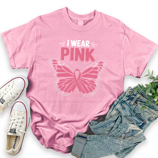 I Wear Pink Breast Cancer Awareness T-shirt