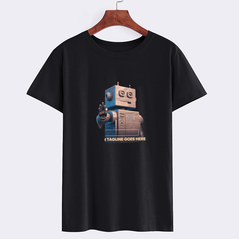 Robot Graphic T-Shirt with Tagline