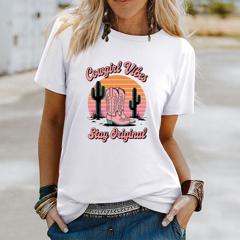 Western Cowgirl Style Pattern Top