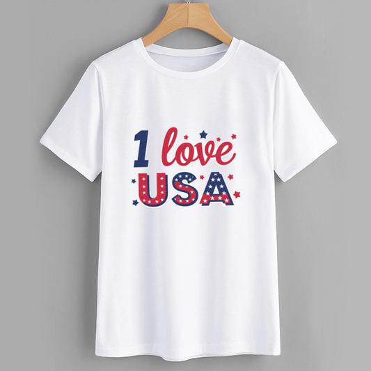 1 Love USA Patriotic T-Shirt