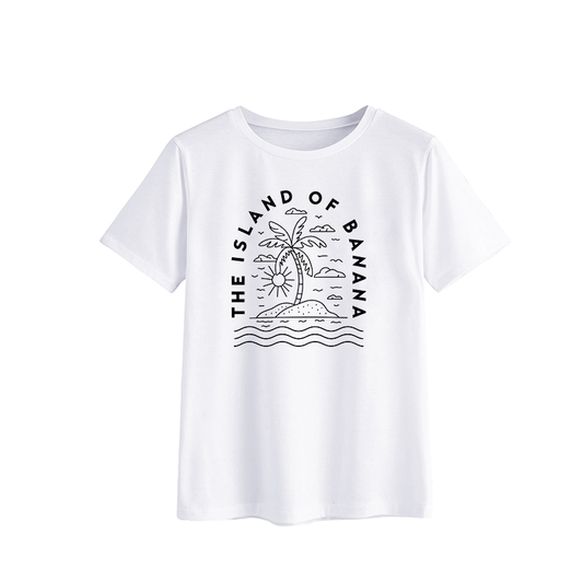 Island of Banana Graphic Tee - Summer Casual T-Shirt