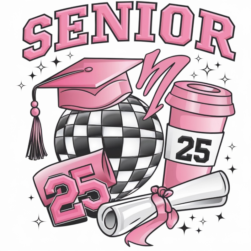 Class of 2025 Senior T-Shirt with Graduation Theme