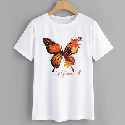 Autumn Butterfly Graphic T-Shirt