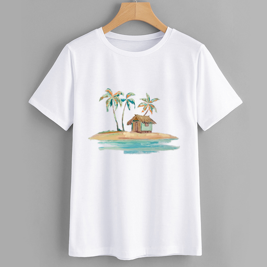 Watercolor Beach Hut T-Shirt