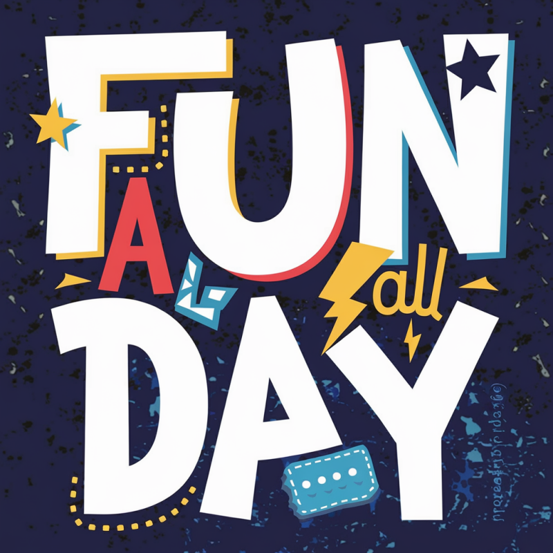 Casual Fun All Day Graphic T-Shirt