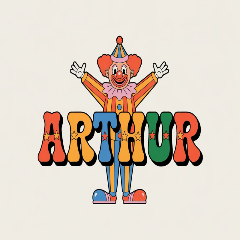 Arthur Clown Graphic T-Shirt for Kids