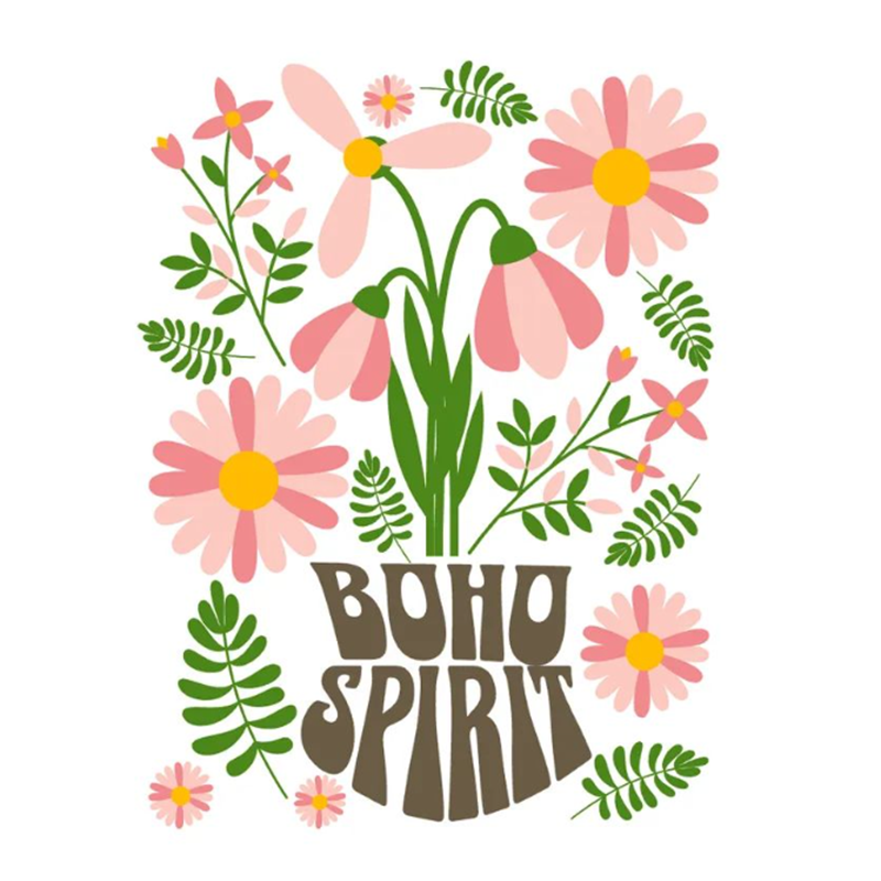 Boho Spirit Floral Graphic T-Shirt