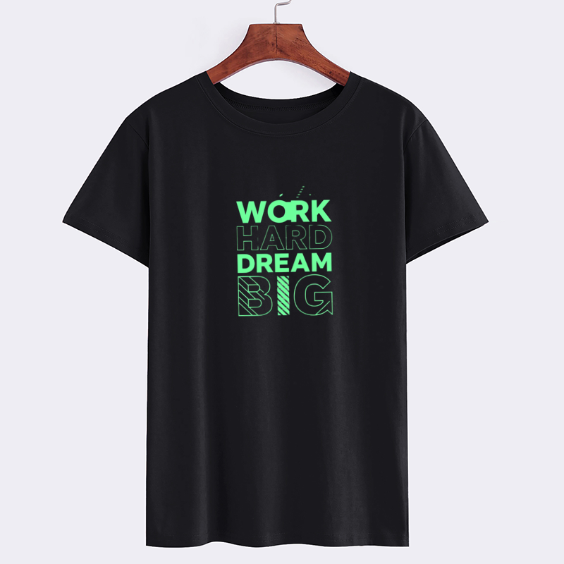 Motivational Work Hard Dream Big Graphic T-Shirt