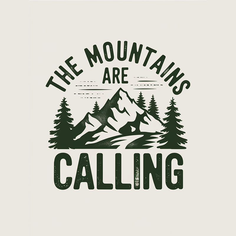 The Mountains Are Calling Casual Pattern T-Shirt