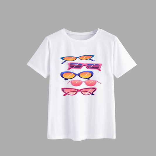 Trendy Sunglasses Graphic T-Shirt for Summer