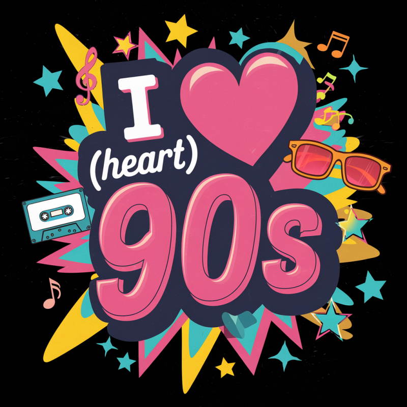 I Love 90s Retro Graphic T-Shirt