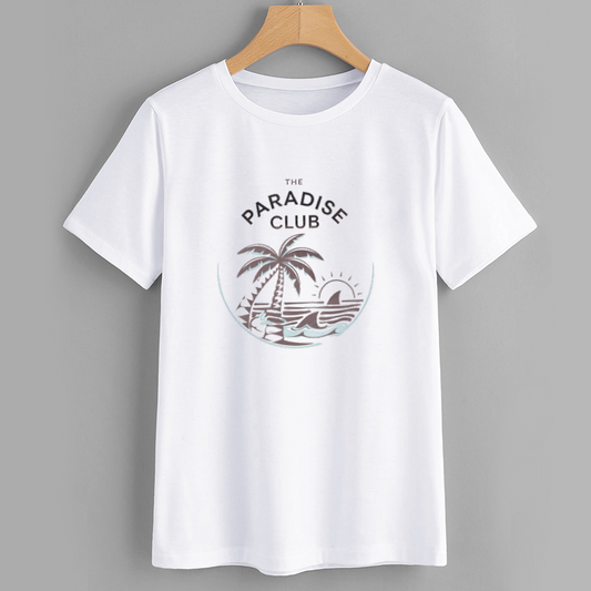 Paradise Club Graphic White T-Shirt