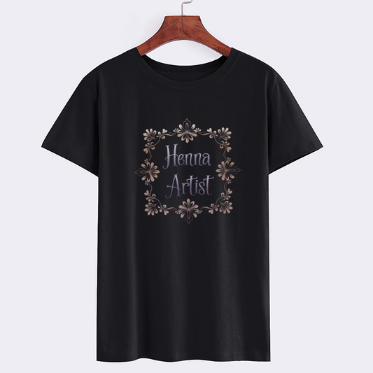 Henna Artist Graphic T-Shirt - Creative Henna Design Tee