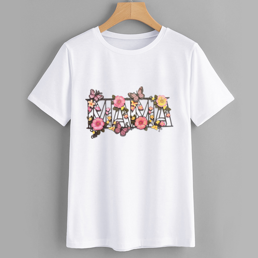 Floral MAMA Graphic T-Shirt