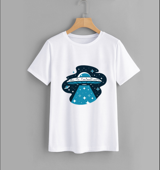 Cosmic UFO Graphic T-Shirt