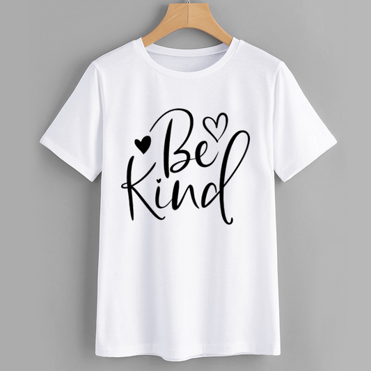 Be Kind Cotton Graphic T-Shirt Crewneck