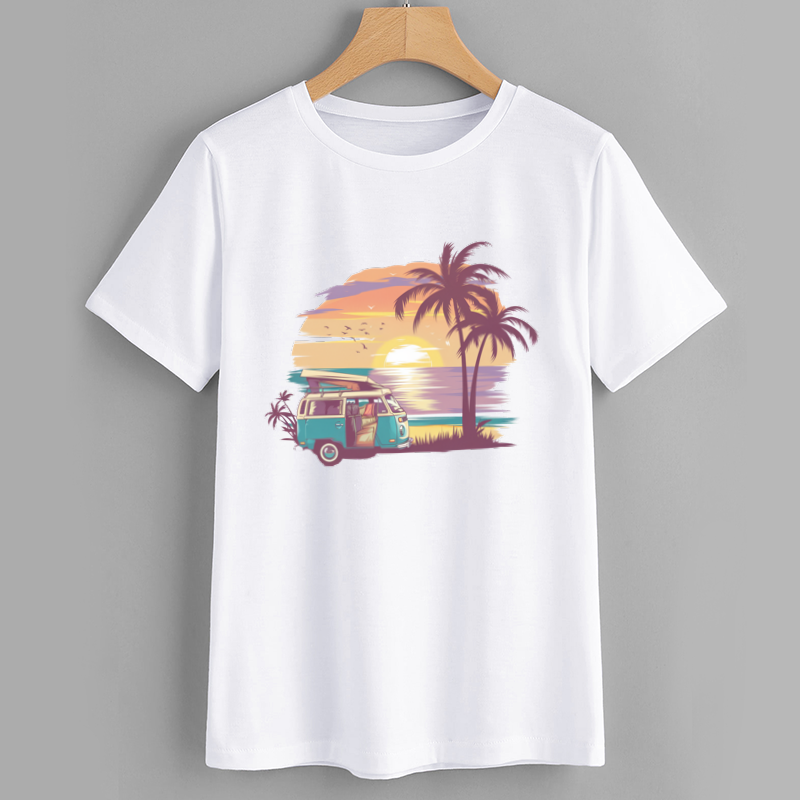 Vintage Sunset Van Graphic T-Shirt