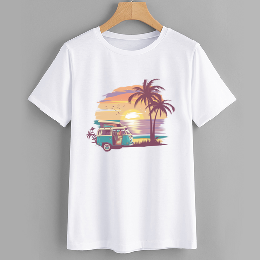 Vintage Sunset Van Graphic T-Shirt