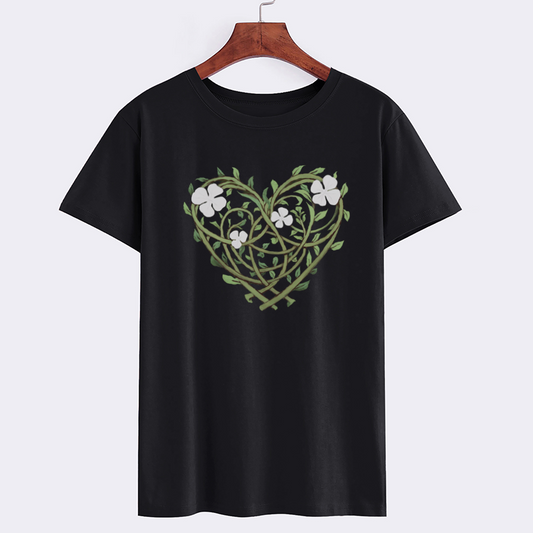 NatureVine Black Cotton T-shirt