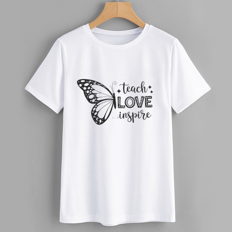 Inspirational Butterfly Graphic T-Shirt