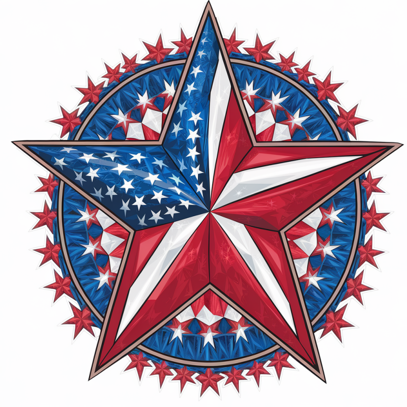 Patriotic Star Graphic T-Shirt
