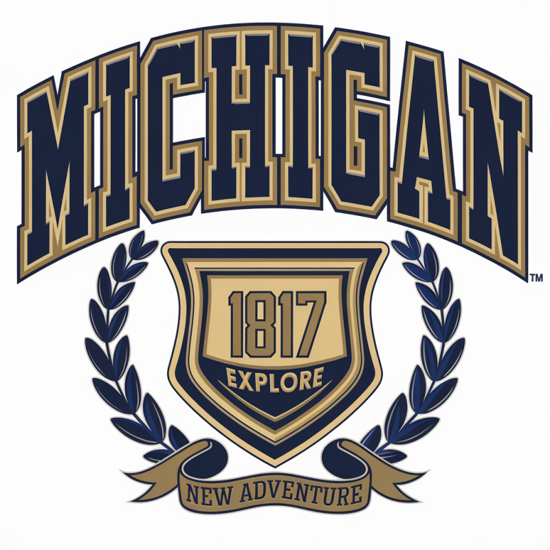 Michigan Explore 1817 Graphic T-Shirt