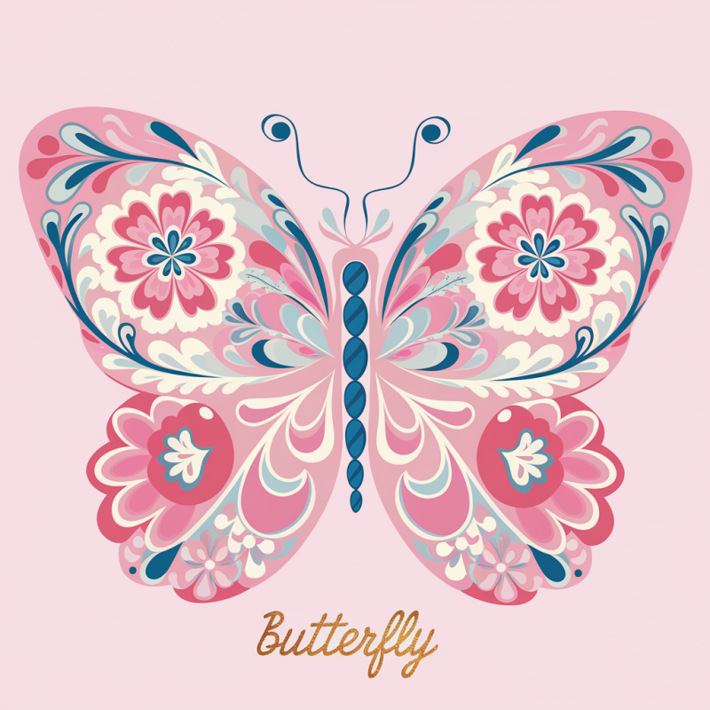 Artistic Butterfly Graphic T-Shirt