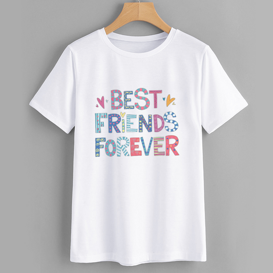 Cotton Best Friends Forever Printed T-Shirt
