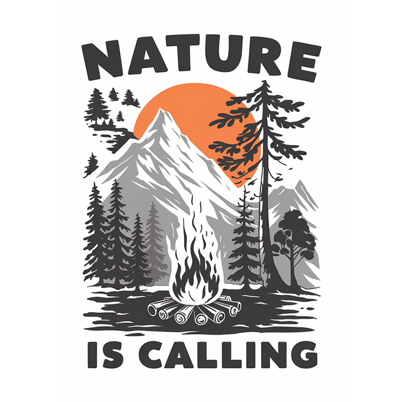 Nature Is Calling Graphic T-Shirt for Outdoor Adventures