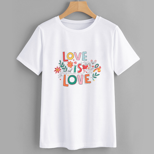 Love Is Love Floral Graphic T-Shirt