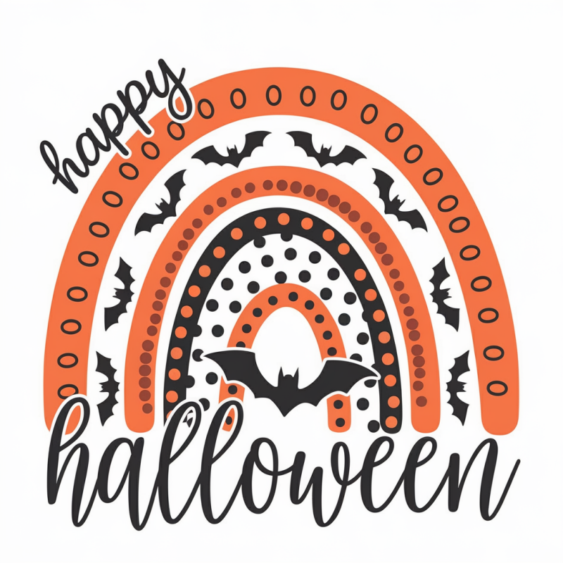 Happy Halloween Bat Graphic T-Shirt