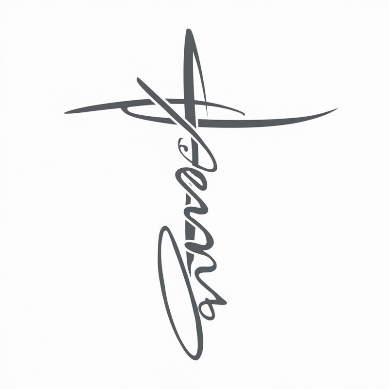 Stylish White Graphic T-Shirt with Cross Design