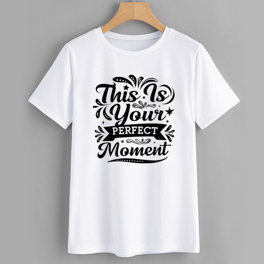 Cotton Graphic Tee Motivational Quote Casual Shirt