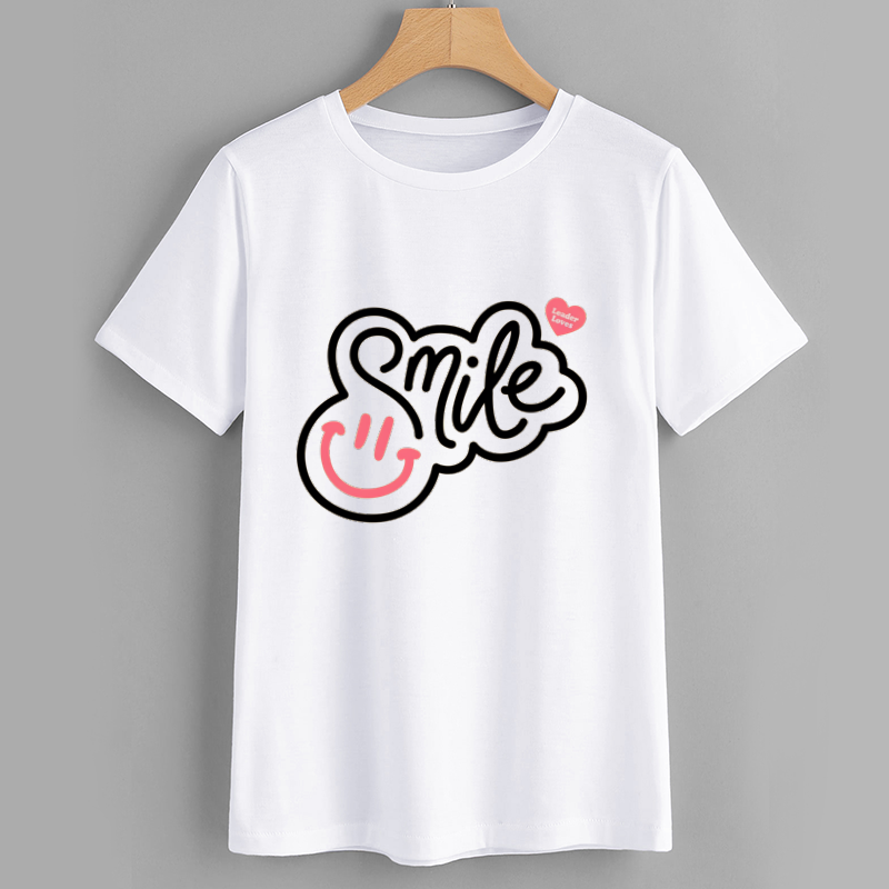 Smile Graphic White T-Shirt