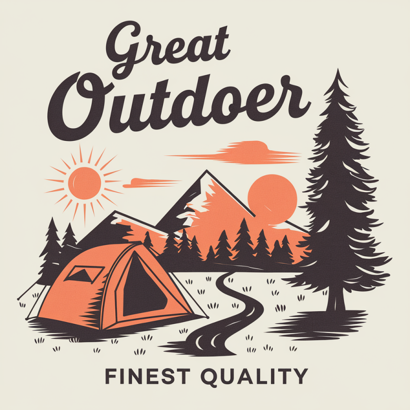 Great Outdoorer Camping T-Shirt - Finest Quality Graphic Tee