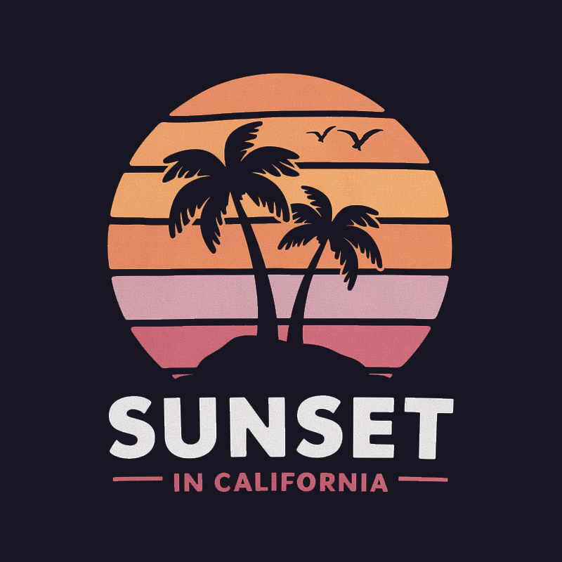 Casual Vacation Print T-Shirt