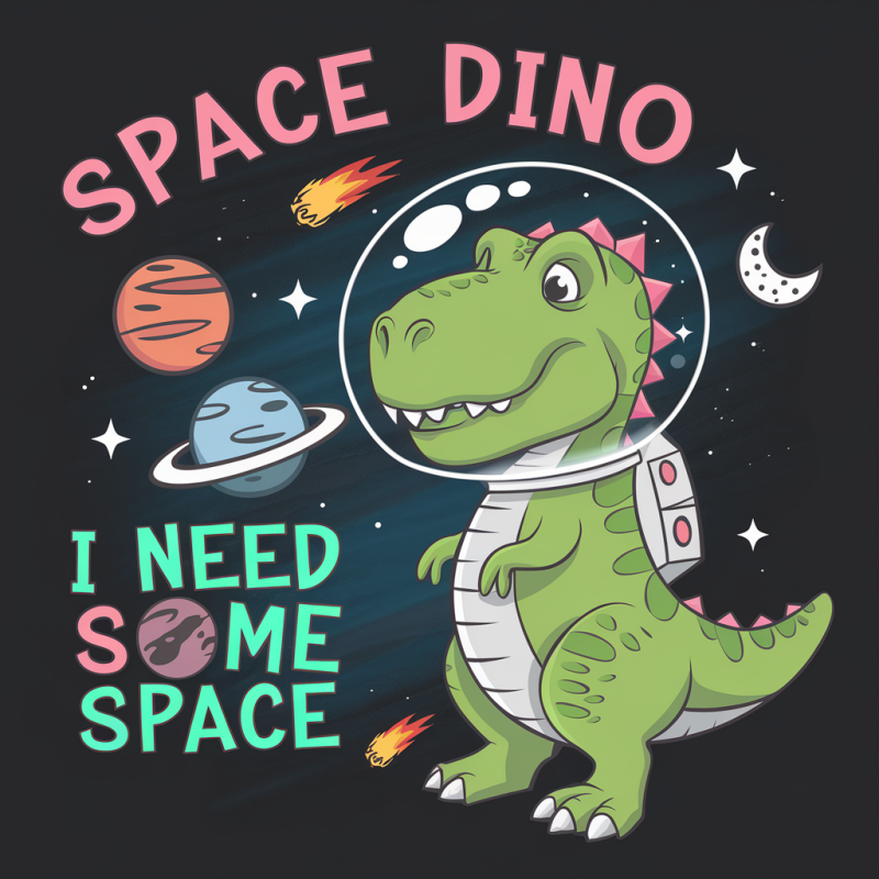 Space Dino I Need Some Space T-Shirt