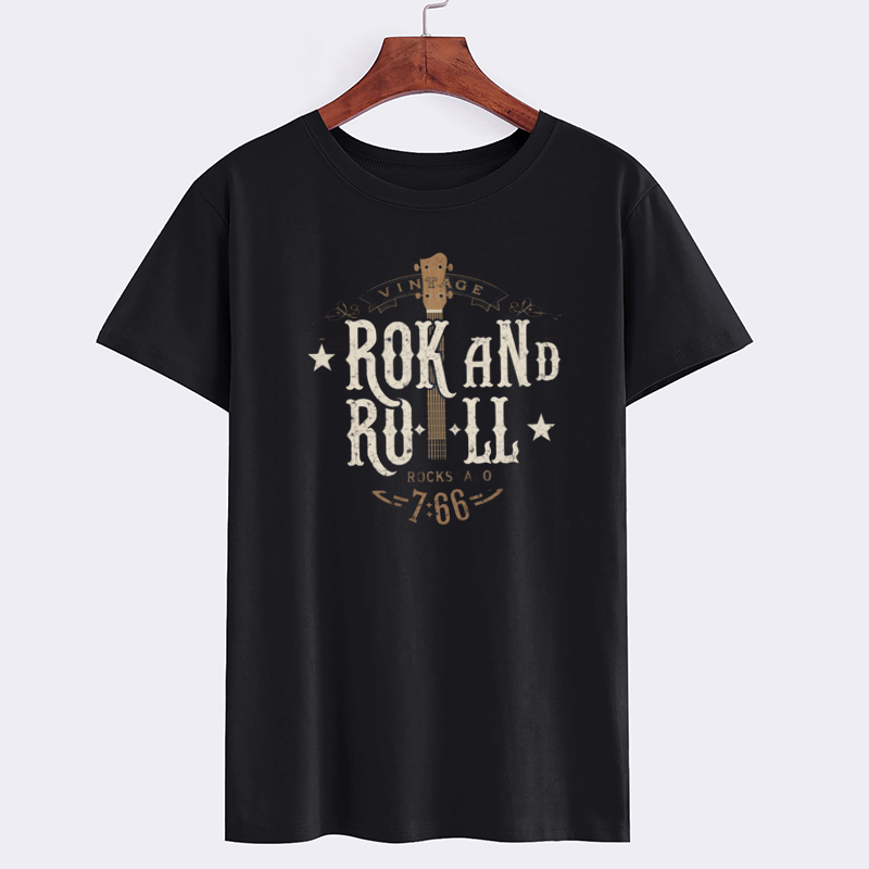 Vintage Rock and Roll Guitar Graphic T-Shirt